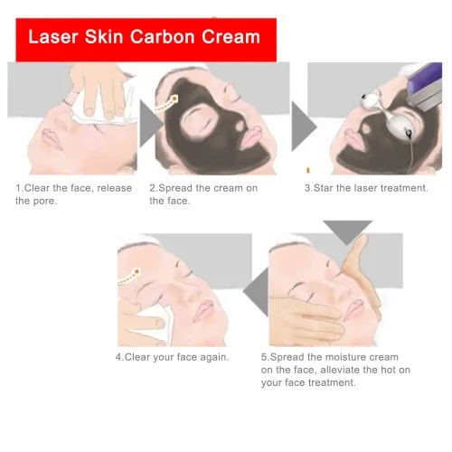 Vista 4 de Gel de crema de carbono de 2.7 fl oz, crema facial para eliminación de puntos negros y rejuvenecimiento de la piel con máquina ligera