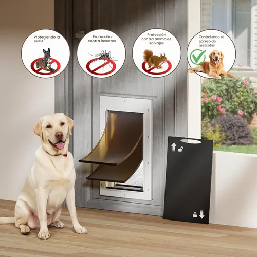 Vista 4 de Puerta de perro grande para puerta, mascotas de hasta 100 libras