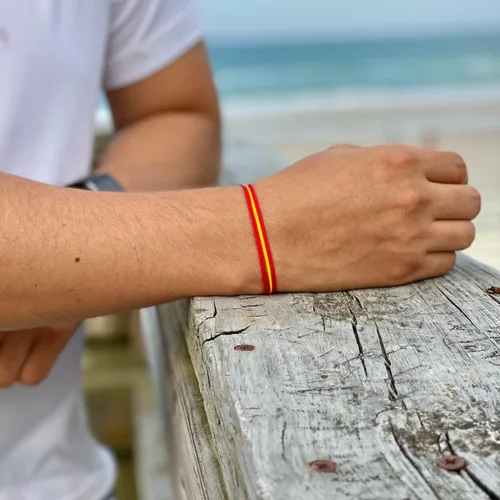 Vista 6 de Pulsera de cordón de la bandera del mundo de fútbol para hombre o mujer - Bandera de países Pulsera bandera Pais Copa Mundial Futbol Hombre Mujer