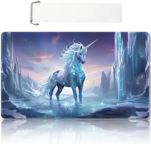 Vista 14 de DAUXID Tapete de Juego MTG Cosido Premium con Zonas y Respaldo de Goma Antideslizante, Tapete de Juego TCG para MTG y Otros Juegos de Cartas, Diseño