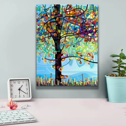 Vista 4 de Epic Graffiti 'Along The River' de Mandy Budan, arte de pared en lienzo, 12 x 16 pulgadas