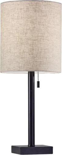 Vista 11 de Adesso Lámpara de mesa de acero cepillado con pantalla blanca, luz de acento moderna para dormitorio, sala de estar y decoración de la casa, 22