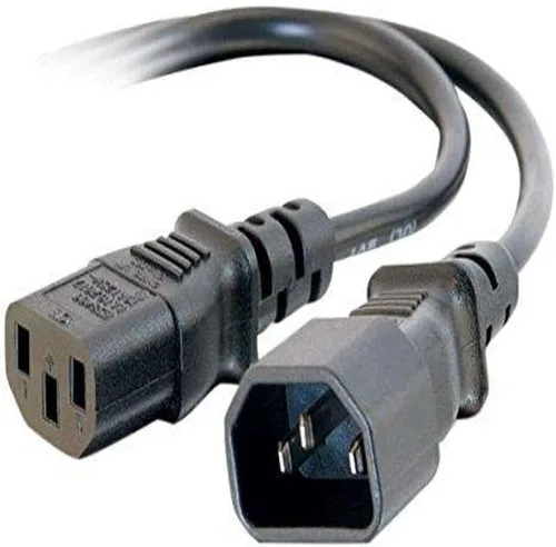 Vista 65 de Cable de alimentación C2G, cable de extensión corto, cable de extensión de alimentación, cable de alimentación de bloqueo, 10A, 250V, negro, 1 pie