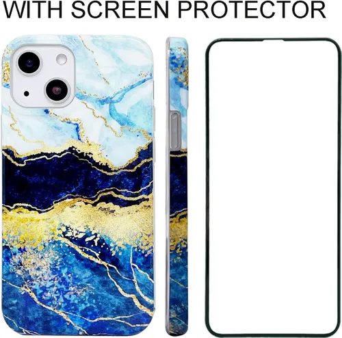 Vista 3 de Funda magnética para iPhone 13 y iPhone 14 de 6.1 pulgadas, compatible con carga MagSafe de poliuretano termoplástico suave, delgada, a prueba