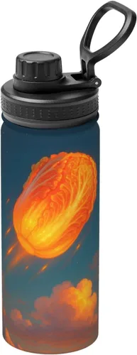 Vista 16 de Geometric Creatures - Hervidor de agua aislado de acero inoxidable Botella de agua divertida con estampado Ideal para deportes y viajes