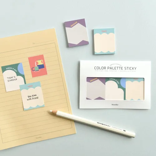 Vista 4 de Monolike Paleta de colores Sticky Objet 300 A Set 4P - Bloc de notas autoadhesivo 30 hojas