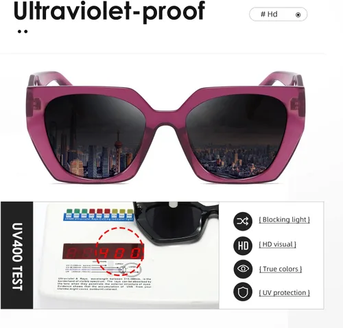 Vista 7 de kimorn Gafas de sol para mujeres y hombres de moda retro gafas de sol de moda K1354