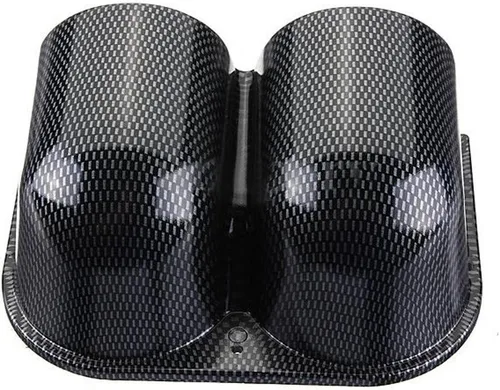 Vista 4 de ESUPPORT de fibra de carbono 2" 52mm resistente universal con dos orificios para montar medidores de tablero en auto