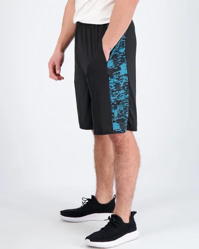 Vista 2 de Real Essentials - Paquete de 5 shorts deportivos para hombre, shorts de rendimiento deportivo con tela Dry-Fit resistentes al sudor