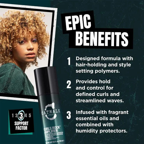 Vista 3 de TIGI Catwalk Curls Rock Amplifier Curl Cream - Paquete de 2, 5.07 oz Ea