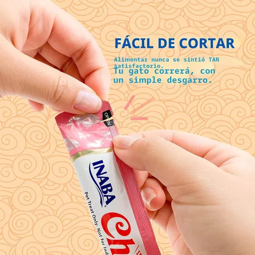 Vista 5 de INABA - Golosinas Churu para gatos, puré cremoso para gatos, sin cereales, que se puede lamer y exprimir / suplemento con vitamina E y taurina, 0.5