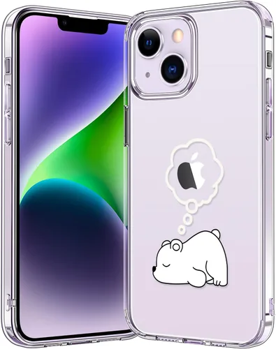 Vista 14 de bicol Funda para iPhone 14 con diseños claros y modernos para mujeres y niñas, [con protector de pantalla] ajuste delgado, a prueba de golpes, funda