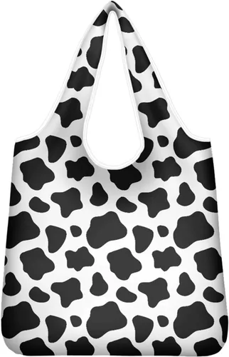 Vista 10 de Belidome Bolsa de comestibles con diseño de donas de ajolotl para compras, lavable, reutilizable, con bolsillo para asa