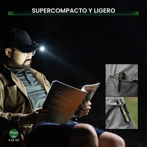 Vista 5 de PIOOCAN Linternas Recargables de 1200 Lúmenes, Linterna EDC de Bolsillo AA de Alto Lúmenes con Clip, Linternas Pequeñas Súper Brillantes, Linterna