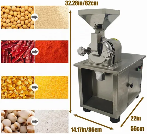 Vista 5 de TECHTONGDA Molino eléctrico Pulverizador Máquina amoladora para Grano Químico Medcine Food Grinder Rectificadora 1100W 110V