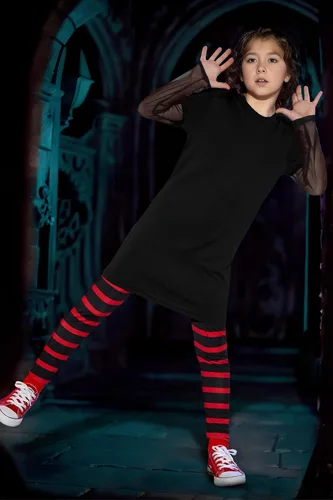 Vista 5 de BesserBay Ropa de vampiro de Halloween para niñas de 4 a 12 años