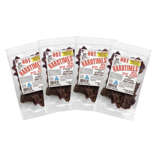 Vista 10 de Hardtimes Carne Seca Artesanal de Vaca - Sabor a Pimienta Negra - Paquete de 3 bolsas de 2.25 oz