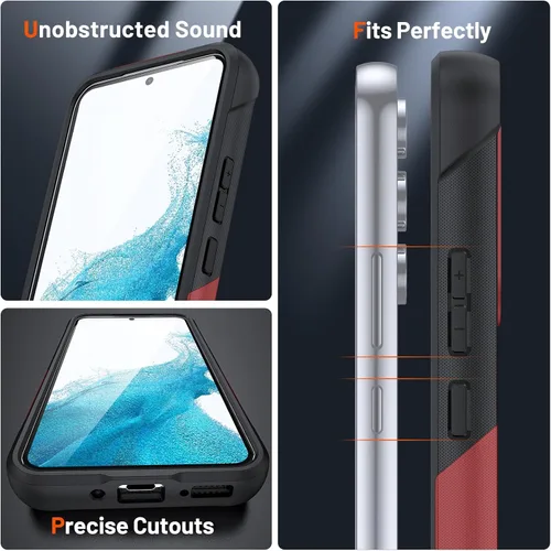 Vista 125 de Jeylly Compatible con Samsung Galaxy A22 5G Funda, Funda Samsung A22 5G con 2pcs protectores de pantalla de vidrio templado