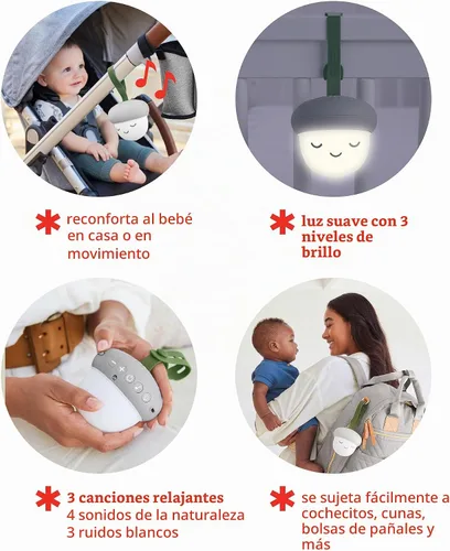 Vista 3 de Skip Hop Máquina portátil de sonido para dormir para bebés, brilla conmigo bellota
