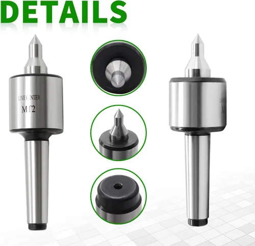Vista 3 de MT2 60 grados CNC giratorio centro vivo alta precisión 0.0002 "para torno madera metal torneado herramienta (MT2)