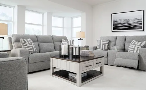 Vista 18 de Signature Design by Ashley Sofá reclinable eléctrico, gris peltre, Biscoe