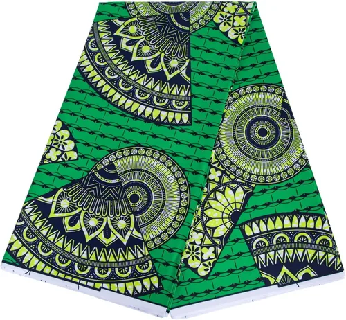 Vista 22 de HollandaisWax Tela africana 6 yarda impresa tela africana Ankara tela de cera para vestido de fiesta 6681NEWa