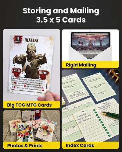 Vista 6 de 3.5 x 5 Toploaders Paquete de 25 fundas rígidas de PVC rígidas