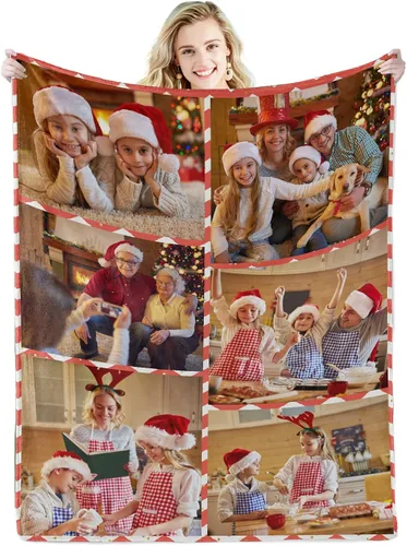 Vista 19 de Mantas personalizadas con fotos, manta personalizada con fotos, manta suave personalizada, regalos para el mejor papá de la historia, abuelo