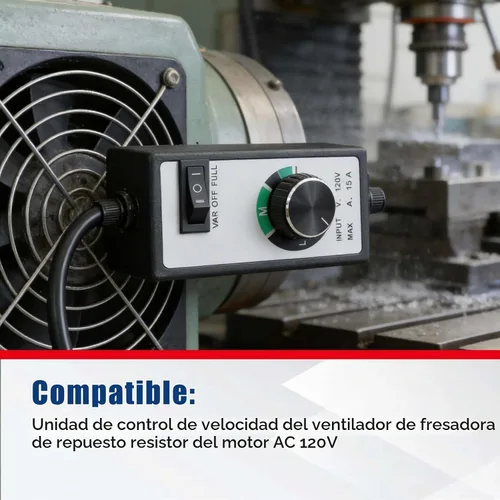 Vista 2 de waltyotur AC 120V Reemplazo para Router Ventilador Controlador de Velocidad Variable Motor Eléctrico Reóstato