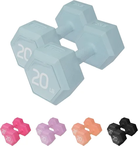 Vista 9 de Dumbbell Sets With Rack - 5/15/20/25/36lb Dumbbells Pair Hand Weights Set of 2 - Easy Grip - Arm Weights for Strength Training Workouts Fitness