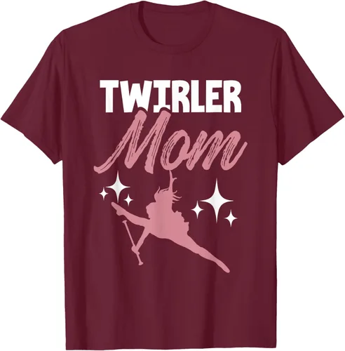 Vista 15 de Twirler Mom Baton Twirl Mother Majorette Twirling Camiseta, Negro, S