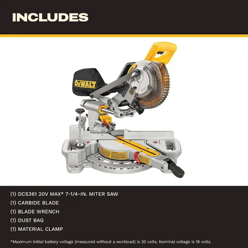 Vista 10 de DEWALT - Sierra ingleteadora de 20 V máx, 7-1/4 pulgadas, solo herramienta, inalámbrica (DCS361B)