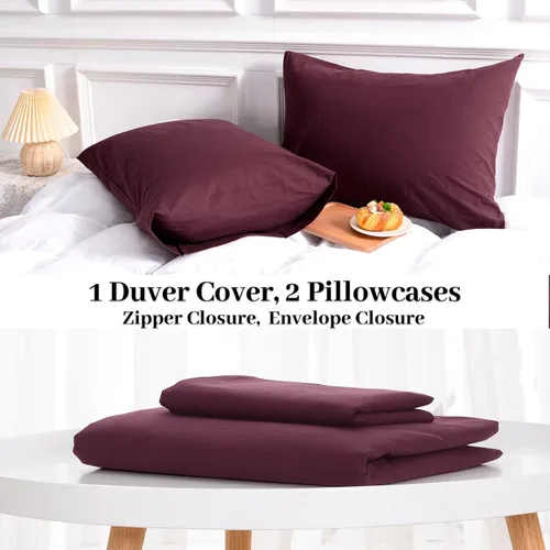 Vista 274 de NEXHOME PRO Funda de edredón Twin XL 100% algodón lavado, transpirable, duradera, texturizada, similar al lino, juego de ropa de cama para el hogar