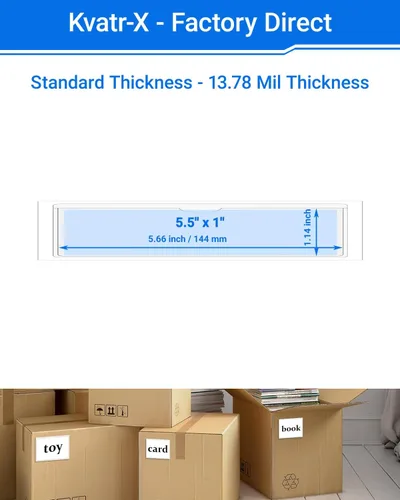 Vista 90 de 30 PCS Clear Self Adhesive Plastic Label Pockets, Top Loading Business & Library Index Card Holders, Peel and Stick Sleeves for Storage Bins, Totes