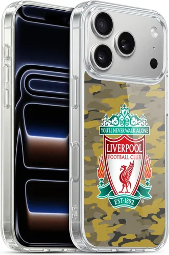 Vista 222 de Head Case Designs Funda de gel con licencia oficial del Liverpool Football Club Away Colourways Crest Camou [protección de grado militar] compatible