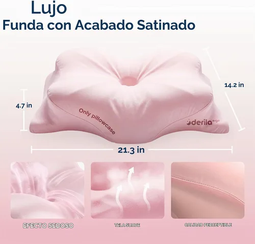 Vista 2 de Derila Ergo - Funda de almohada de mezcla prémium con funda de almohada