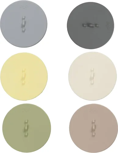 Vista 6 de Septe 6 fundas de silicona para tazas, tapas de silicona para tazas de café (6 colores, estilo A)