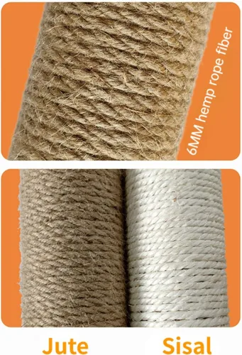 Vista 4 de 2 postes de repuesto para árbol de gato M8, marco de escalada adecuado para bricolaje, marco de escalada de gato, sisal natural, poste de rascador