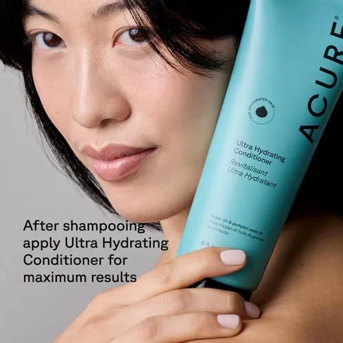 Vista 6 de Champú ultrahidratante de Acure - Champú hidratante para mujeres y hombres, hidrata y suaviza el cabello fino, seco, dañado y con tratamiento