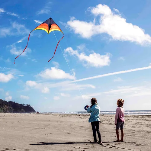 Vista 3 de Large Single Line Beach Kite for Adults,Easy to Fly Kites for Kids Age 4-12
