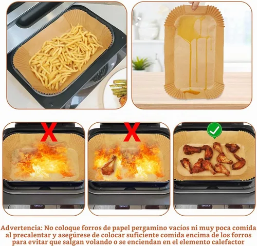 Vista 4 de Ninja Smart XL Air Fryer Liners - 120 Pcs Disposable Parchment Paper Rectangular For Ninja Foodi Air Fryer Accessories