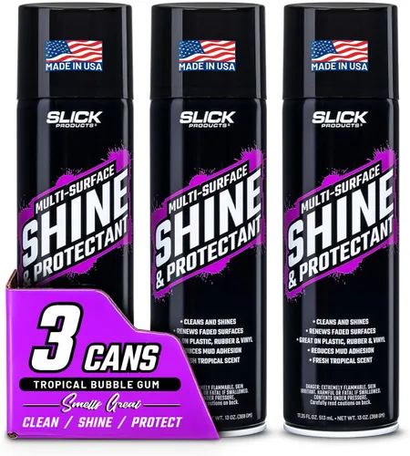 Vista 12 de Slick Products - Capa protectora Shine & Protectant para plásticos, vinilo, goma, fibra de vidrio y más Brilla, limpia, protege y renueva