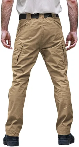 Vista 2 de MAGCOMSEN Pantalones tácticos para hombre con 9 bolsillos Rip-Stop ligeros pantalones de senderismo