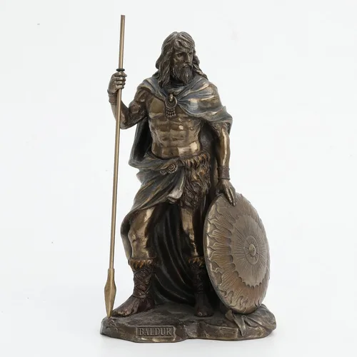 Vista 7 de Veronese Design Dios nórdico Baldr Estatua de acabado bronce Baldur Brave Bold