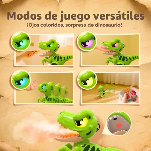 Vista 8 de P&C - Juguetes de dinosaurio con control remoto para niños, color verde