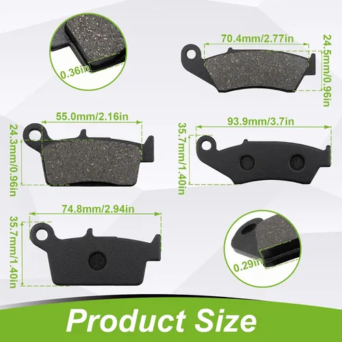 Vista 7 de Pastillas de freno delanteras y traseras para Suzuki DRZ400 DRZ400SM RM125 RM250 para Honda XR650L CR250 CR125R XR250 XR400 XR650 para Kawasaki