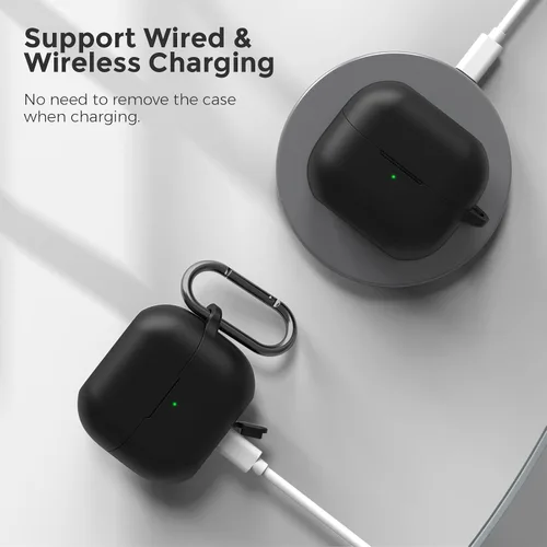 Vista 4 de AhaStyle Funda de silicona para Samsung Galaxy Buds 3 FE (2025) / Galaxy Buds3 Pro y Galaxy Buds 3 (2024) Funda protectora completa a prueba
