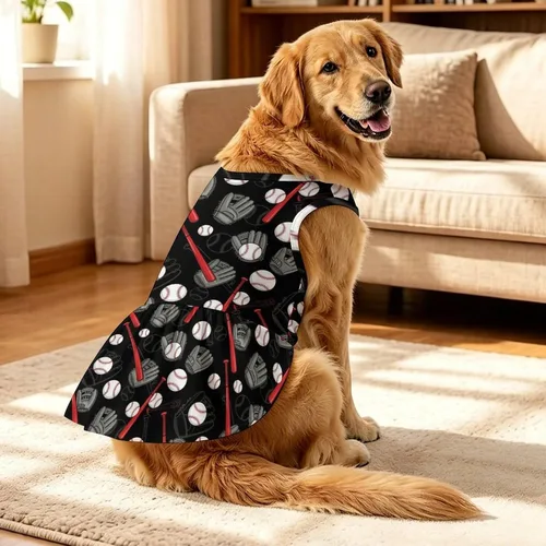 Vista 4 de Dog Dress for Medium Dogs (Baseball Gifts Art)