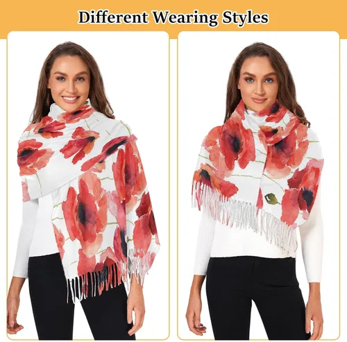 Vista 4 de Womens Scarf Pashmina Shawl Wraps Large Winter Long Warm Scarfs for Women