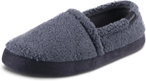 Vista 7 de isotoner Pantuflas bereber con espalda cerrada para hombre con espuma viscoelástica cómoda y forro transpirable Negro